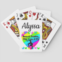 体操生まれ女子デザインを転がす トランプ