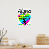 体操生まれ女子デザインを転がす ポスター (キッチン)