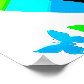 体操生まれ女子デザインを転がす ポスター (角)