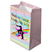 体操生まれ抱き枕を転倒する ミディアムペーパーバッグ (正面アングル)