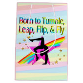 体操生まれ抱き枕を転倒する ミディアムペーパーバッグ (裏面)