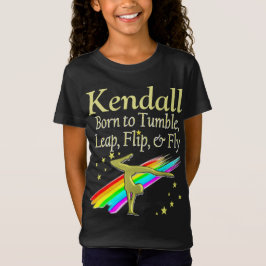 体操生まれ車やテパーソナライズされたィーを転倒させる Tシャツ