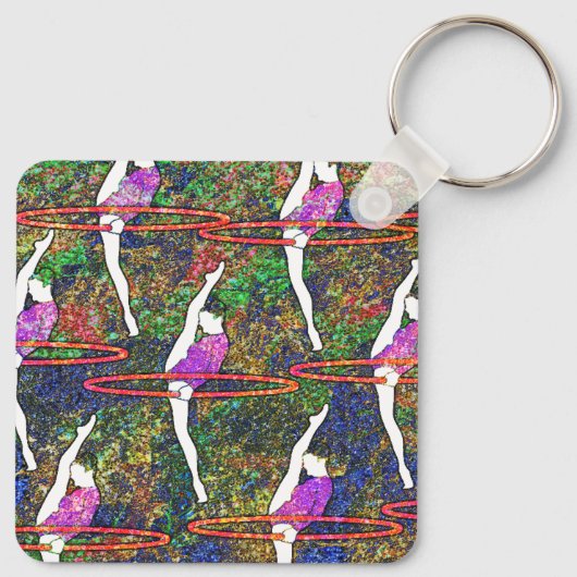 体操用の体操キーチェーン キーホルダー (裏面)