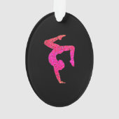 体操用アクリルオーナメントパーソナライズされた。 オーナメント (裏面)