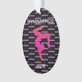 体操用アクリルオーナメントパーソナライズされた。 オーナメント (正面)