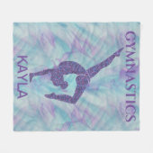 体操用ハンドスタンドフリースブランケットパーソナライズされた。 フリースブランケット (正面(横))