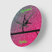 体操用ビームスイカスパークル ラウンド壁時計 (傾斜)