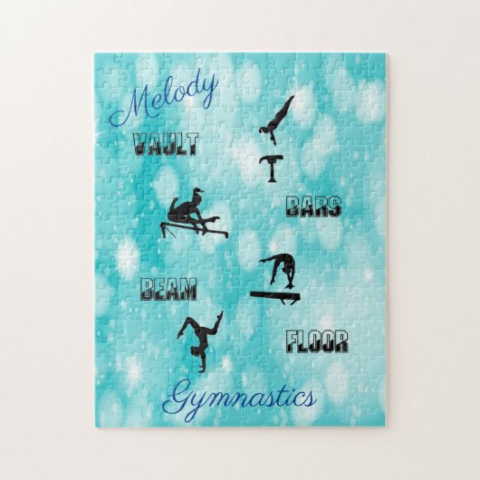 体操用ボールト、バー、梁、床カスタムパズル ジグソーパズル (縦)