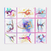 体操用水彩布団 フリースブランケット (正面(横))