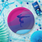 体操用虹パーティー紙プレート。 ペーパープレート (パーティー)