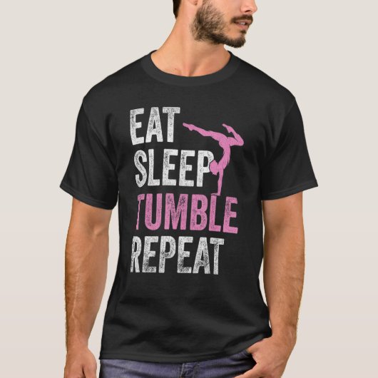 体操直食べ眠タンブル繰り返し体操1 Tシャツ (正面)