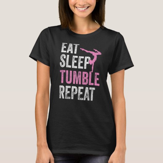 体操直食べ眠タンブル繰り返し体操1 Tシャツ (正面)