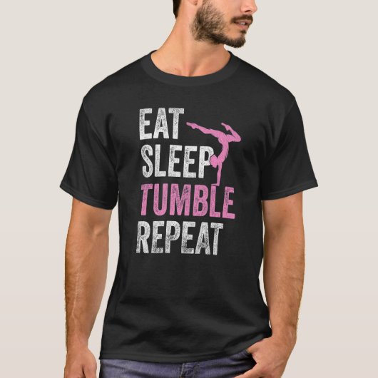 体操直食べ眠タンブル繰り返し体操1 Tシャツ (正面)