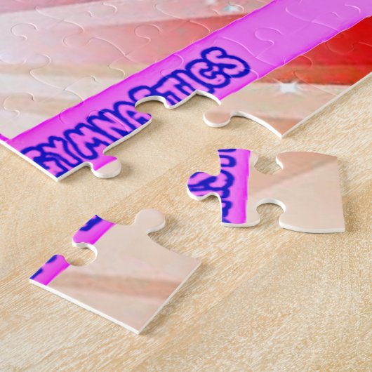 体操競技のライトパズル「私は体操が大好き。 ジグソーパズル (側面)