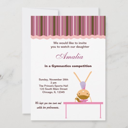 体操競技大会 招待状 (正面)