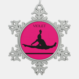 体操競技用雪片オーナメント。 スノーフレークピューターオーナメント