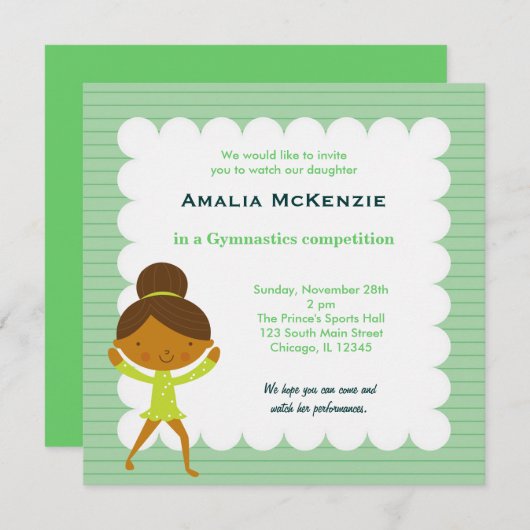 体操競技 招待状 (正面/裏面)
