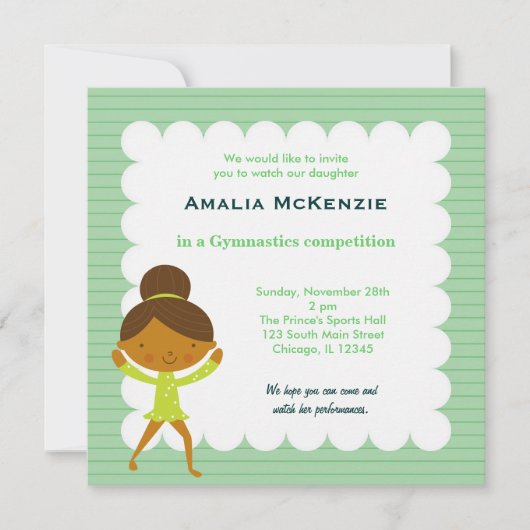 体操競技 招待状 (正面)