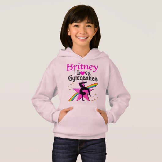 体操素晴らしパーソナライズされたフード付きスウェットシャツ (正面フル)