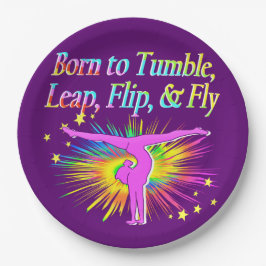 体操素晴らし生まれの紙プレートを転がす ペーパープレート