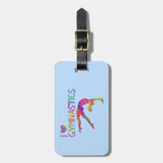 体操絞り染めシャツバッグシールなど ラゲッジタグ (正面縦)