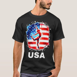 体操統一された州チームアパレルアメリカンジム Tシャツ