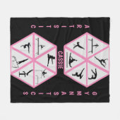 体操芸術的六角フリースブランケット フリースブランケット (正面(横))