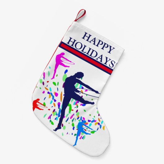 体操芸術的的な スモールクリスマスストッキング (正面 (吊り時))
