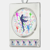 体操芸術的術 シルバープレートバナーオーナメント (左)