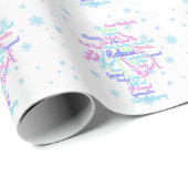 体操芸術的Word Cloudスノーフレーク ラッピングペーパー (ロールコーナー)