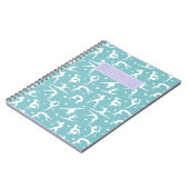 体操訓練ティール(緑がかった色)名前をカスタムする モダン ノートブック (左側)