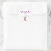 体操誕生日かわいいステッカー スクエアシール (バッグ)