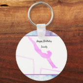 体操誕生日でこぼこバー水色 キーホルダー (正面)