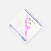 体操誕生日でこぼこバー水色 スタンダードカクテルナプキン (角)