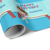 体操誕生日ガールカワイイパーソナライズされた ラッピングペーパー (ロールコーナー)