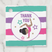 体操誕生日サンキューアシフトメッセージカード フェイバータグ (正面)