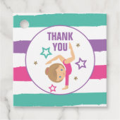 体操誕生日サンキューアシフトメッセージカード フェイバータグ (正面)