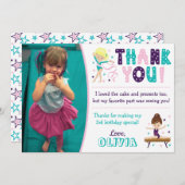 体操誕生日サンキューカード（写真あり） サンキューカード (正面/裏面)