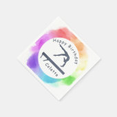 体操誕生日バランスビーム水カラスプラッシュ スタンダードカクテルナプキン (角)