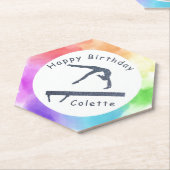体操誕生日バランスビーム水カラスプラッシュ ペーパーコースター (アングル)