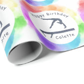 体操誕生日バランスビーム水カラスプラッシュ ラッピングペーパー (ロールコーナー)