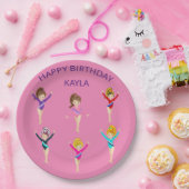 体操誕生日パーソナライズされた紙プレート ペーパープレート (パーティー)