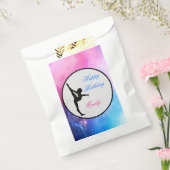 体操誕生日ピンク&ブルーパーティーの好意バッグ フェイバーバッグ (封をした状態)