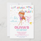 体操誕生日ユニコーンガール体操パーティー 招待状 (正面)
