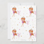 体操誕生日ユニコーンガール体操パーティー 招待状 (裏面)