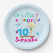 体操誕生日レッツフリップカスタム  ペーパープレート (正面)