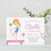 体操誕生日招待状とPinwheels 招待状 (スタンド正面)