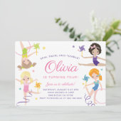 体操誕生日招待状とPinwheels 招待状 (スタンド正面)