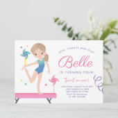 体操誕生日招待状とPinwheels 招待状 (スタンド正面)