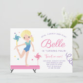 体操誕生日招待状とPinwheels 招待状 (スタンド正面)